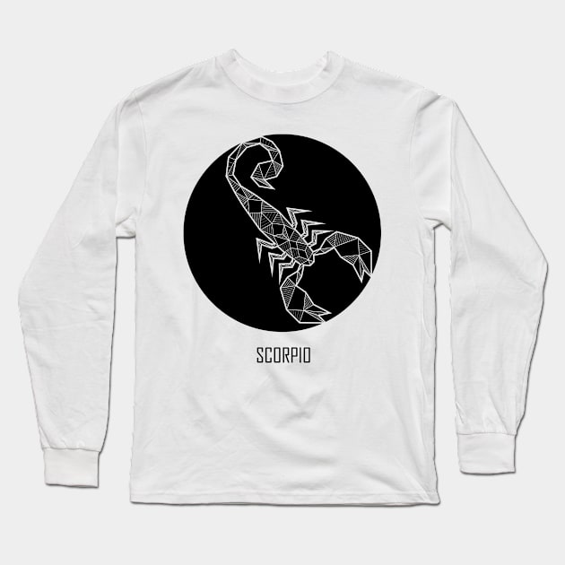 Scorpio - Geometric Astrology Long Sleeve T-Shirt by alcateiaart